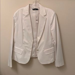 White thin-lined professional Blazer